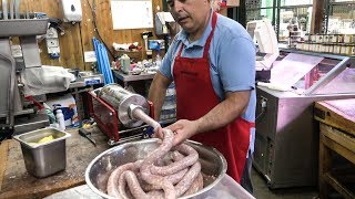 Making Italian quotSalsicciaquot Sausages in London Seen in the Street Market Street Food [upl. by Ellenid971]