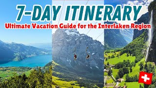 7 DAY SWITZERLAND ITINERARY Your stepbystep itinerary guide for 1 week in the Interlaken Region [upl. by Acinoreb]