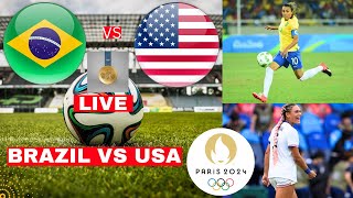 Brazil vs USA Women 01 Live Olympic Games Gold Medal Football Match 2024 Score Highlights USWNT [upl. by Baron]