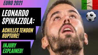 Leonardo Spinazzola Achilles Tendon Rupture Injury amp Recovery Explained Euro 2020 [upl. by Anawit141]