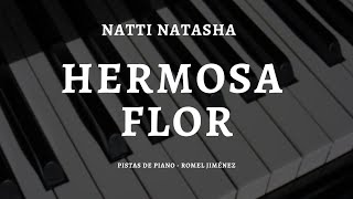 Natti Natasha  Hermosa Flor Acoustic Base  Piano  Karaoke  Playback  Instrumental  Pista [upl. by Sisile206]