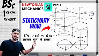 Stationary WavePart 1stNewtonian MechanicsUnit 4Lec 16BScPhysics1st SemesterAll Universities [upl. by Gladdy]