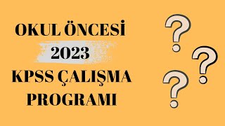 2023 KPSS DERS ÇALIŞMA PROGRAMI [upl. by Felicidad]