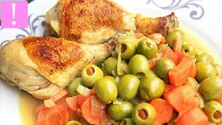 🔴 Algerian Tajine Zitoune cuisine algérienne  Easy recipe with chicken and olives [upl. by Wulfe]