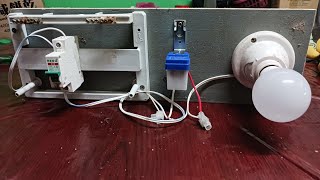 cara pasang sensor cahaya  Photocell control 220V10A  Lampu automatic on off [upl. by Karlene254]