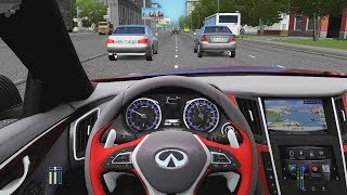 City Car Driving  Infiniti Q50 ER  Regular City Drive [upl. by Ynamrej]