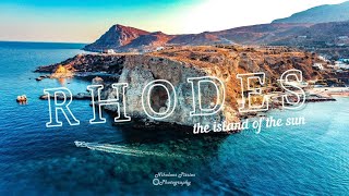 The island of The Sun  RhodesGreece Guide  From Above 4K [upl. by Devlin924]