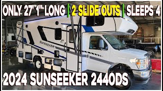 2 Slide Outs under 28 2024 Sunseeker 2440DS Class C Motorhome by Forestriver at Couchs RV Nation [upl. by Odiug]