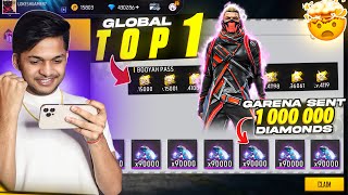 Garena Gifting Me 1M Diamonds First Time 🤯  Global Top 1  Free Fire [upl. by Kitchen477]