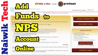 How to Add Funds to NPS account online  Contribution to NPS Tier1 amp Tier2 accounts [upl. by Nyrehtac]