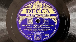 Ambrose and His Orchestra  Ambroses Tiger Rag 1935 [upl. by Eiramadnil]