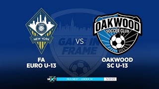 Highlights FA Euro U13 vs Oakwood SC U13  MLS Next Northeast U13  52123 [upl. by Viole]