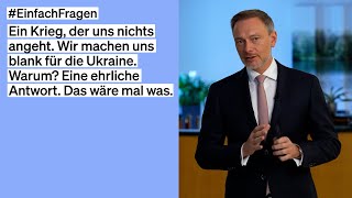 Bürokratieabbau und Krieg in der Ukraine – EinfachFragen Christian Lindner antwortet [upl. by Alyse223]