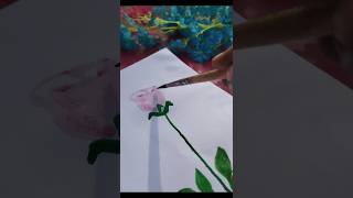 Simple rose flower painting rose painting ytviral viralshorts ytshots simple [upl. by Barrington178]