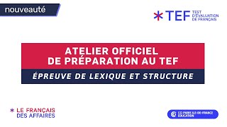 Préparer lépreuve de Lexique et Structure du TEF [upl. by Tubb713]