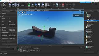 ocean ROBLOX Progress 1 boat and infinite mesh deformation ocean [upl. by Aleel741]