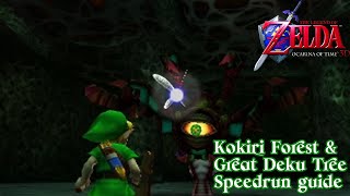 Zelda Ocarina of Time 3D How to Speedrun Kokiri ForestDeku Tree Beginner MethodGlitchless [upl. by Naeerb]