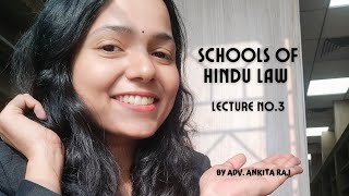 Hindu Law Lecture no3  Schools of Hindu Law [upl. by Yeclehc678]