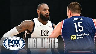 Serbia vs United States Highlights  USA Basketball Showcase [upl. by Cirded]