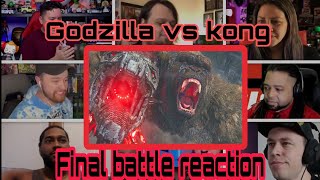 Godzilla and Kong vs Mechagodzilla Final Battle Fight Scene Reaction Godzilla vs Kong [upl. by Fredi]