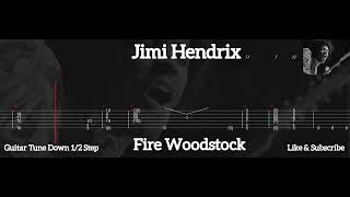 Jimi Hendrix  Fire Woodstock  Tab Guitar [upl. by Nadruoj951]