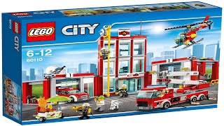 Lego City 60110 Fire Station  Lego Speed Build [upl. by Akin]