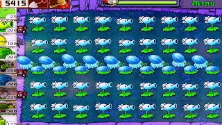 Best Strategy Plants vs Zombies Mod  Shot Down Snow Pea and 1 Line Winter Melon  Night Survival [upl. by Suoiluj610]