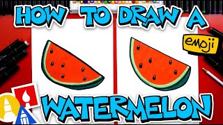 How To Draw The Watermelon Emoji 🍉 [upl. by Nahtanod]