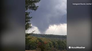 Tornado tears through town near Brookville Pennsylvania [upl. by Lihp]