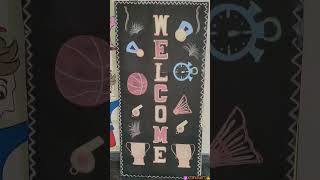 Decoration of bulletin board on Annual sports meet shorts shortvideo school functions sports [upl. by Uaeb]