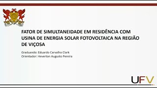 Fator de simultaneidade em residência com usina de energia solar fotovoltaica [upl. by Enirahtac]