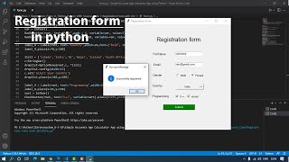 🔥 Registration form in python using Tkinter  GUI registration form in python [upl. by Consolata]