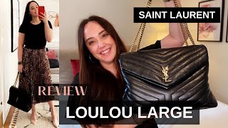 SAINT LAURENT LOULOU LARGE REVIEW 2023  Samantha Rose King [upl. by Townshend]