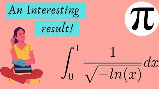 Integral of 1sqrtlnx । An interesting result । Gamma Function । Mathematics The Social Pi [upl. by Fernandina]