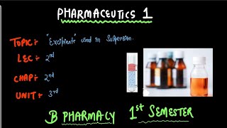 EXCIPIENTS  PHARMACEUTICS 1  B PHARMACY 1ST SEMESTER ✅ 2024 [upl. by Moyra]