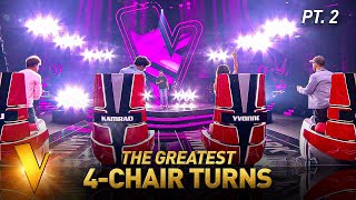 2024’s Greatest 4CHAIR TURNS on The Voice  Mega Compilation  Pt 2 [upl. by Enerehs375]