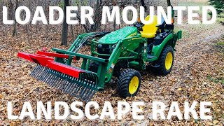 Loader Mounted Landscape Rake Heavy Hitch 60quot [upl. by Damaris]