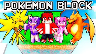 SURVIVING on ONE POKEMON BLOCK in MINECRAFT [upl. by Genevra315]