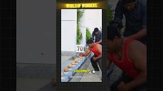 122 Coconuts Smashed with One Hand in 1 Minute – Unbelievable World Record [upl. by Svoboda]