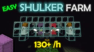 EASY SHULKER FARM for Minecraft Bedrock TUTORIAL English [upl. by Kcor]