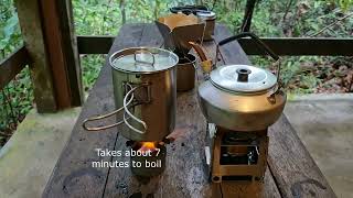 Lixada Titanium Alcohol Burner amp Lixada Folding Wood Stove [upl. by Nohpets]