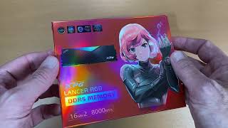 Video Unbox Técnico XPG LANCER RGB DDR58000MTs 2x16GB Kit [upl. by Madelina]