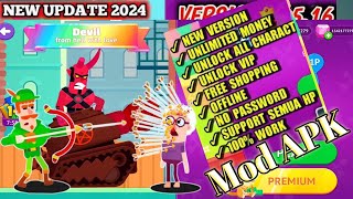 Bowmasters Walkthrough  Gameplay  New Version  VIP Mod apk  All Character Unlock [upl. by Noe]