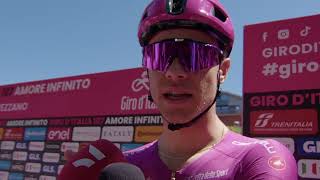 Jonathan Milan  Interview at the start  Stage 9  Giro dItalia 2024 [upl. by Gulgee]