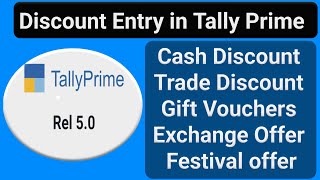 how to calculate discount in tally prime  discount entry in tally prime  Tally Prime 50 download [upl. by Mellette824]