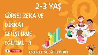 23 Yaş Çocuklar için Dikkat ve Görsel Zeka Geliştirme Eğitimi 3  Eğlenceli Görsel Zeka Oyunlu [upl. by Zeb122]