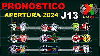 ⚽ El mejor PRONÓSTICO para la JORNADA 13 de la LIGA MX APERTURA 2024  Análisis  Predicción [upl. by Akilaz556]