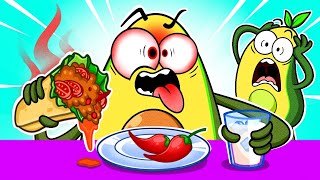 Avocado Eats the SPICIEST FOOD from Around the World  Food Challenges by Avocado Couple [upl. by Ecinhoj]