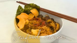 🦞 Seafood ramen 🦀 seafood 2024 food tiktok easy asmr ramen noodles recipe [upl. by Leirej]