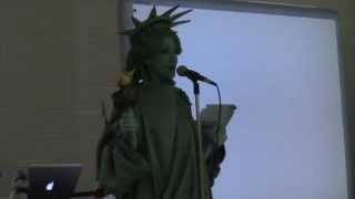 Libby Liberty™ sings impromptu National Anthem at Williams Elementary School [upl. by Odnamla103]